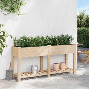 Jardineira vidaXL com Prateleira 161x43x76 cm em Madeira Maciça de Fir