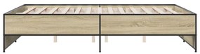 Estrutura de cama 150x200 cm derivados madeira/metal