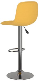 Bancos de bar 2 pcs tecido amarelo