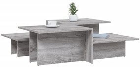 Mesas de centro 2 pcs derivados de madeira cinzento sonoma