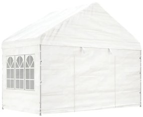 Tenda de Eventos com telhado 4,08x2,23x3,22 m polietileno branco