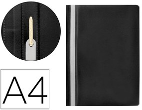 Bolsa Dossier Q-Connect Fastener em Plástico Din A4 Preto