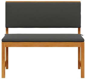 Banco de Jardim vidaXL com Almofadas 100x50x91 cm Madeira Sólida de Ac