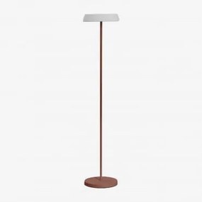 Lâmpada De Pé Solar Led Sem Fios Para Exterior Em Polietileno E Ferro Ulenia Telha Vermelha - Sklum