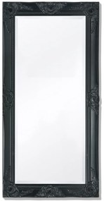 Espelho de parede, estilo barroco, 100x50 cm, preto