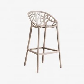 Pack De 4 Bancos Altos De Jardim Em Polipropileno Ores Moka Brown & ↑75 Cm - Sklum