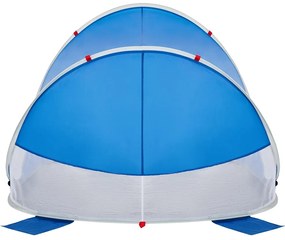 Tenda de praia pop-up impermeável azul ciano