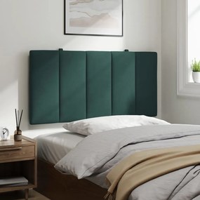 Almofadão de cabeceira 100 cm veludo verde-escuro