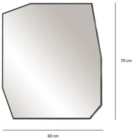 Espelho Decorativo Quartz – Preto – 70cm x 60cm x 2cm