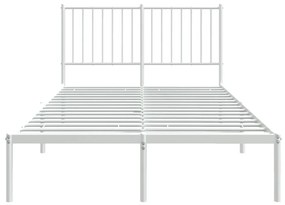 Estrutura de cama com cabeceira 120x200 cm metal branco