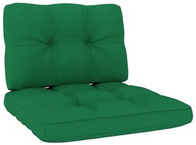 3 pcs conjunto lounge de jardim com almofadões pinho impregnado