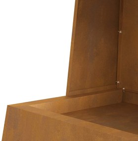 Fogão a lenha vidaXL com armazenamento de toras 60x35x100 cm em aço re