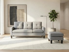 Conjunto de mobiliário com estofo Houston 1825, 48 kg, Cinzento, Tecido, Pernas: Plástico