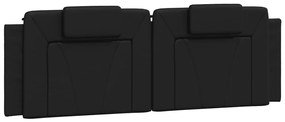 Cama com colchão 160x200 cm couro artificial preto