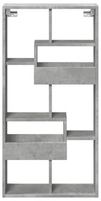 Armário parede 50x15x100 cm derivados madeira cinzento cimento