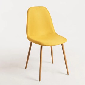 Cadeira Teok Tecido - Amarelo