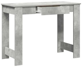 Secretária 100x45x75 cm derivados de madeira cinzento cimento