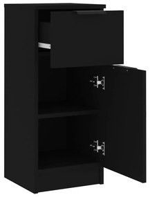 Aparadores 2 pcs 30x30x70 cm derivados de madeira preto