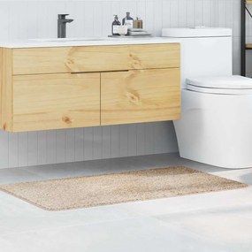 Tapete de Banho Retangular Creme 70x120 cm Polipropileno Antiderrapante