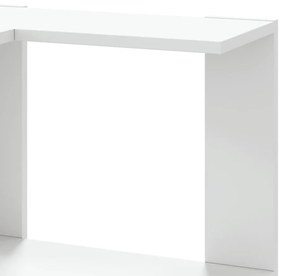 Estante canto 3 prateleiras 50x50x102 cm deriv. madeira branco
