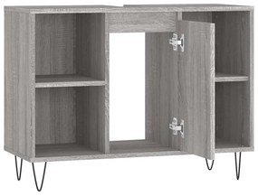 Armário de casa de banho 80x33x60 cm deriv.madeira cinza sonoma