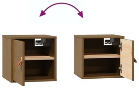 Armários de parede 2 pcs 31,5x30x30cm pinho maciço castanho-mel