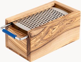 Caixa de parmesão em madeira de oliveira com ralador Charles