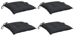 Almofadões para móveis de paletes 4 pcs tecido oxford preto