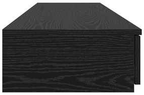 Gavetas pretas para cama VidaXL 140x36,5x16,5 cm em madeira de engenha