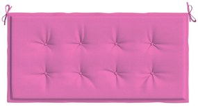 Almofada para Banco de Jardim Rosa 120x50x4 cm Tecido Oxford