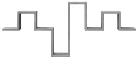 Estante de parede 104,5x10x43cm derivados madeira cinza cimento