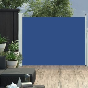 vidaXL Toldo lateral retrátil para pátio 140x500 cm azul