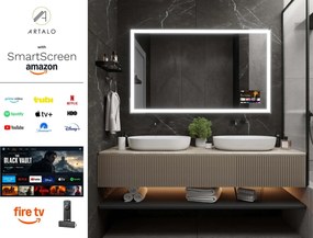 Espelho LED com moldura para casa de banho M1