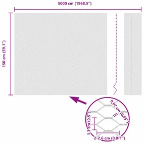 Cerca Hexagonal Cinzeto 1.5 x 50 m Aço