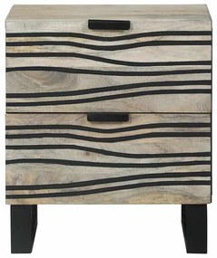 Mesas de cabeceira com gaveta Branco e preto 40 x 33.5 x 46 cm