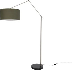 Candeeiro de Pé Preto Ajustável com Abajur Verde 50cm - Editor