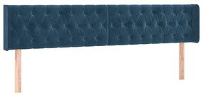 Cama boxspring com colchão 120x190 cm veludo azul-escuro