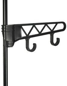 Suporte para roupas aço e tecido não tecido 55x28,5x175cm preto