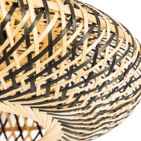 LED Plafon Inteligente Preto Bambu 40 cm incl. Wifi A60 - Ostrava Oriental