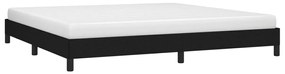 Estrutura de cama sem colchão 200x200 cm tecido preto