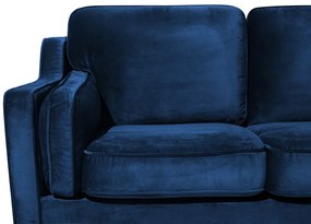 Sofá de 2 lugares em veludo azul escuro LOKKA Beliani
