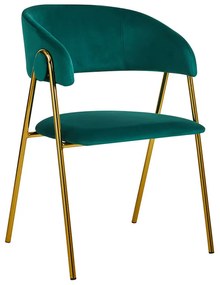 Cadeira Mihu Gold Veludo - Verde