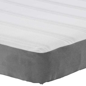 Colchão de Molas Pocket vidaXL Cinza Claro Médio 80x200x20 cm Tecido