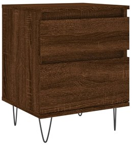 Mesas de cabeceira 2 pcs derivados de madeira carvalho castanho
