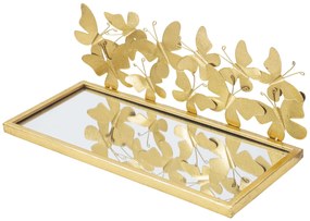 CONJUNTO 2 PRATELEIRAS PARA PAREDE 43X19,2X16,5 CM DOURADO