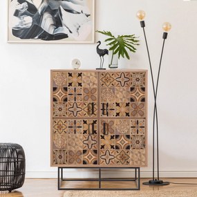 Armário Multiuso Quantum – Pinheiro Atlântico Preto – 93x115x36 cm