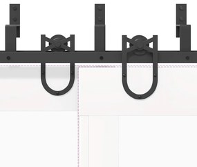 Kit de ferragens para porta deslizante 400 cm aço preto