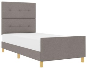 Cama vidaXL Taupe 100x200 cm em Tecido