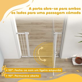 PawHut Barreira de Segurança para Cães Extensível 76-102 cm Barreira p
