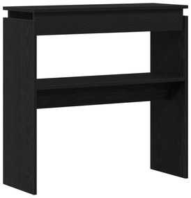 Mesa de Consola vidaXL Preta em Carvalho 80x30x80 cm em Madeira de Eng